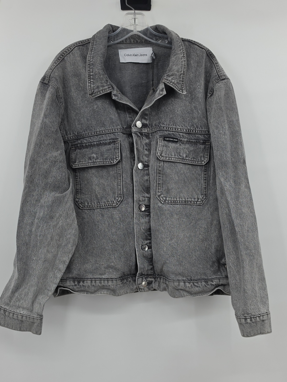 Calvin Klein men’s Denim Trucker Jean Jacket Palmer Grey Size L